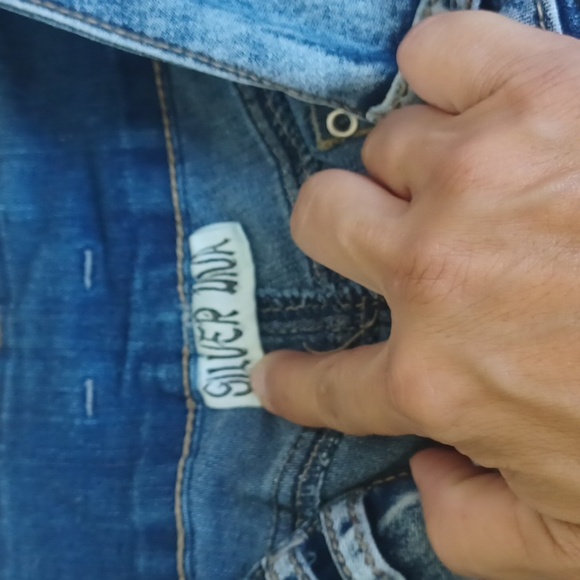 Silver Diva Junior Midrise Rhinestone/Embroidery Skinny Jean, Acid Wash, Size 11 - Picture 4 of 8